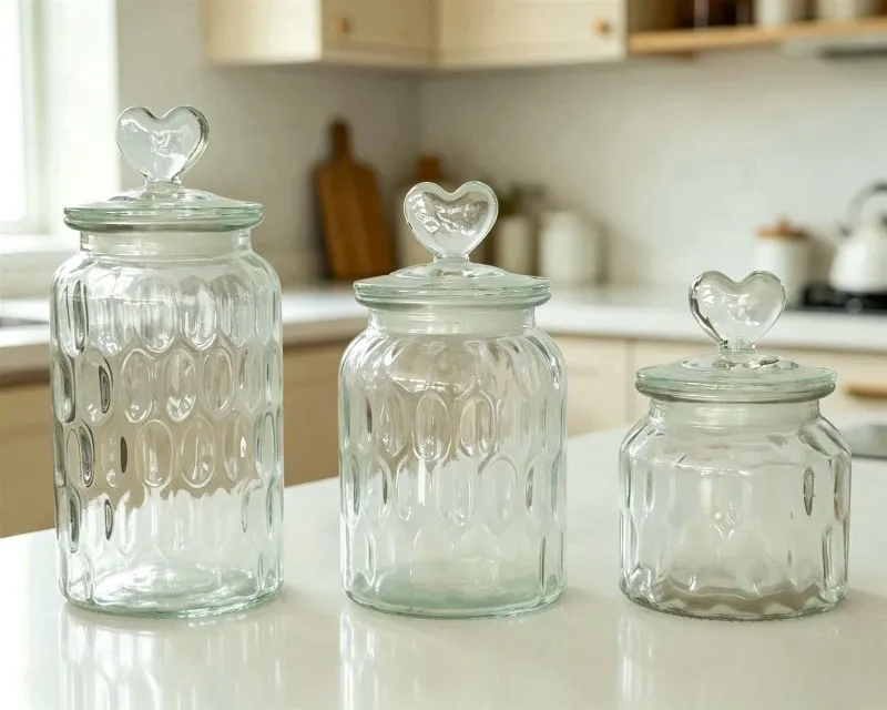 Glass Jar with lid 4 Glass Jar with lid 4